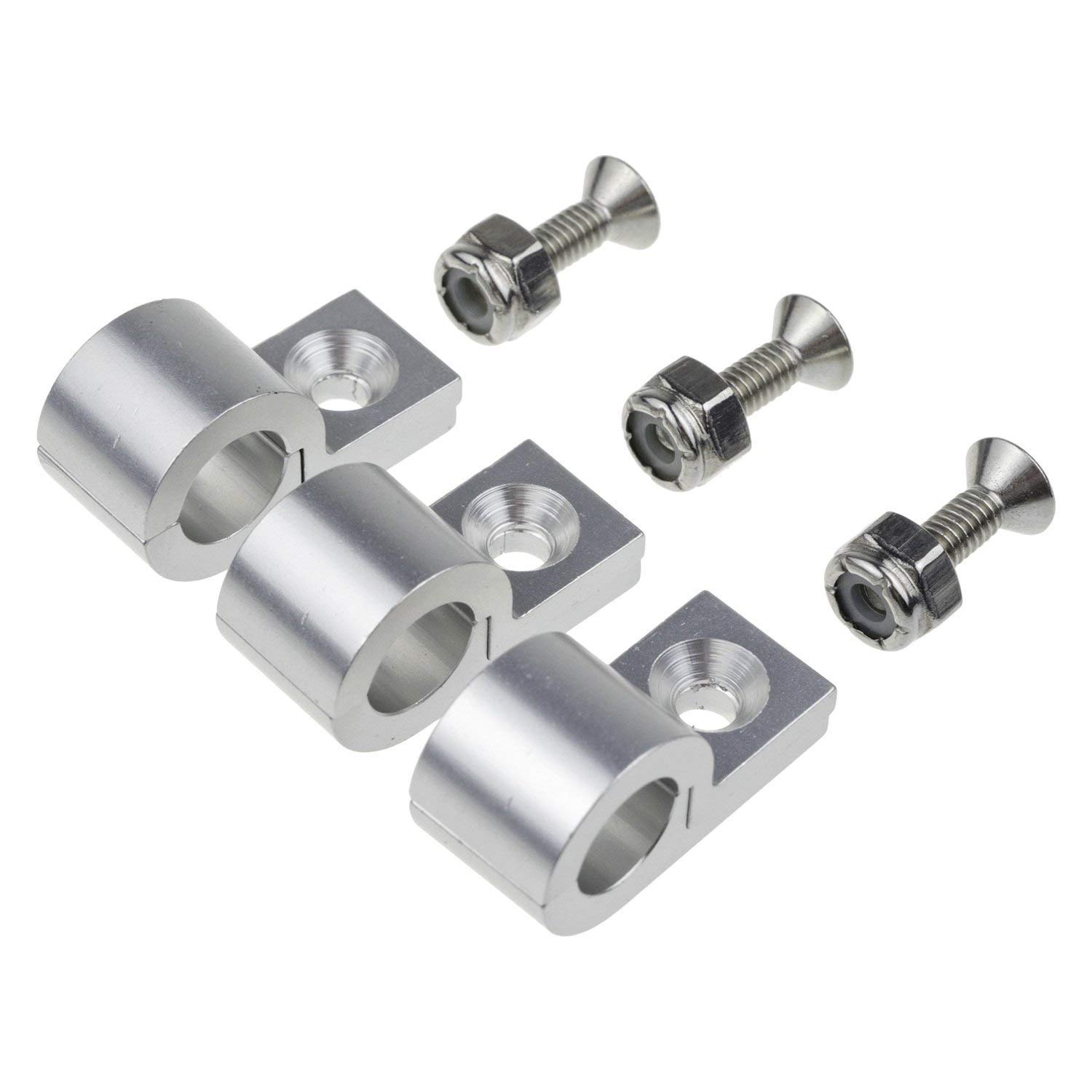 Red Horse Performance 320-14-5 1/4" Polished Aluminum Line Clamps - 6Pcs/Pkg