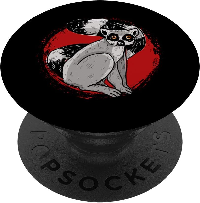 Regalo de arte de Katta para los amantes de Kattas y Primates PopSockets PopGrip Intercambiable