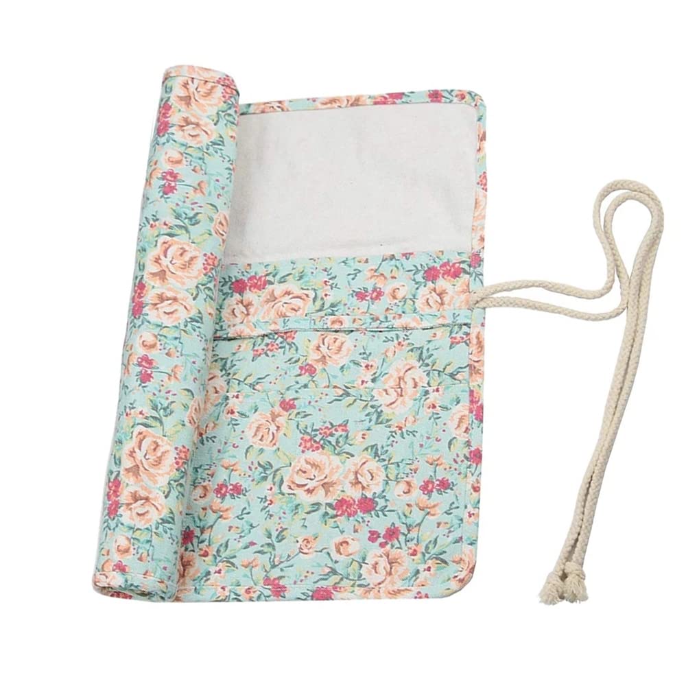 22 Fori Porta Pennelli Tela, Astuccio In Tela Arrotolabile, Astuccio Porta Pennelli Acquerello, Porta Pennelli Pittura Arrotolabile, Sacchetti Porta Penna, Per Pennelli A Olio, Acquerelli (Verde