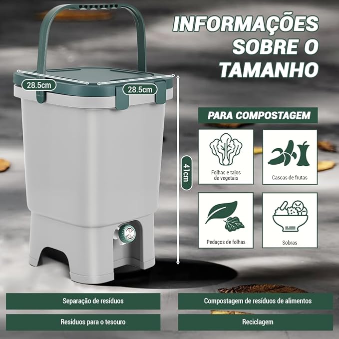 Composteira Doméstica Minhocário Compostagem