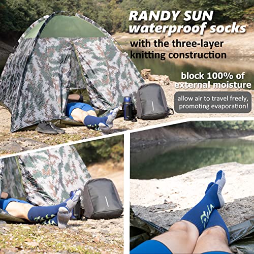 Randy Sun Waterproof Breathable Skiing Socks, Unisex Coolmax Quality Cycling Running Trekking Fishing Knee Length Socks, 1 Pair-Grey-Knee High Socks,Small #TOP1
