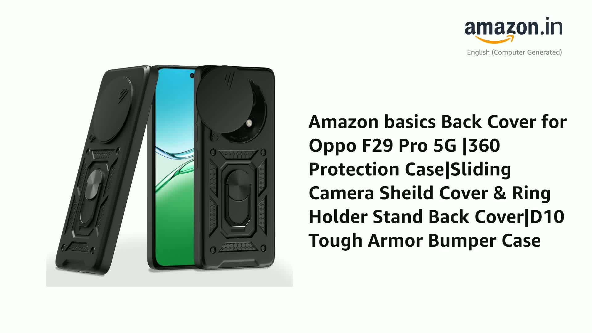 F29 Back Cover Watch Amazon basics Back Cover for Oppo F29 Pro 5G |360 Protection Case ...