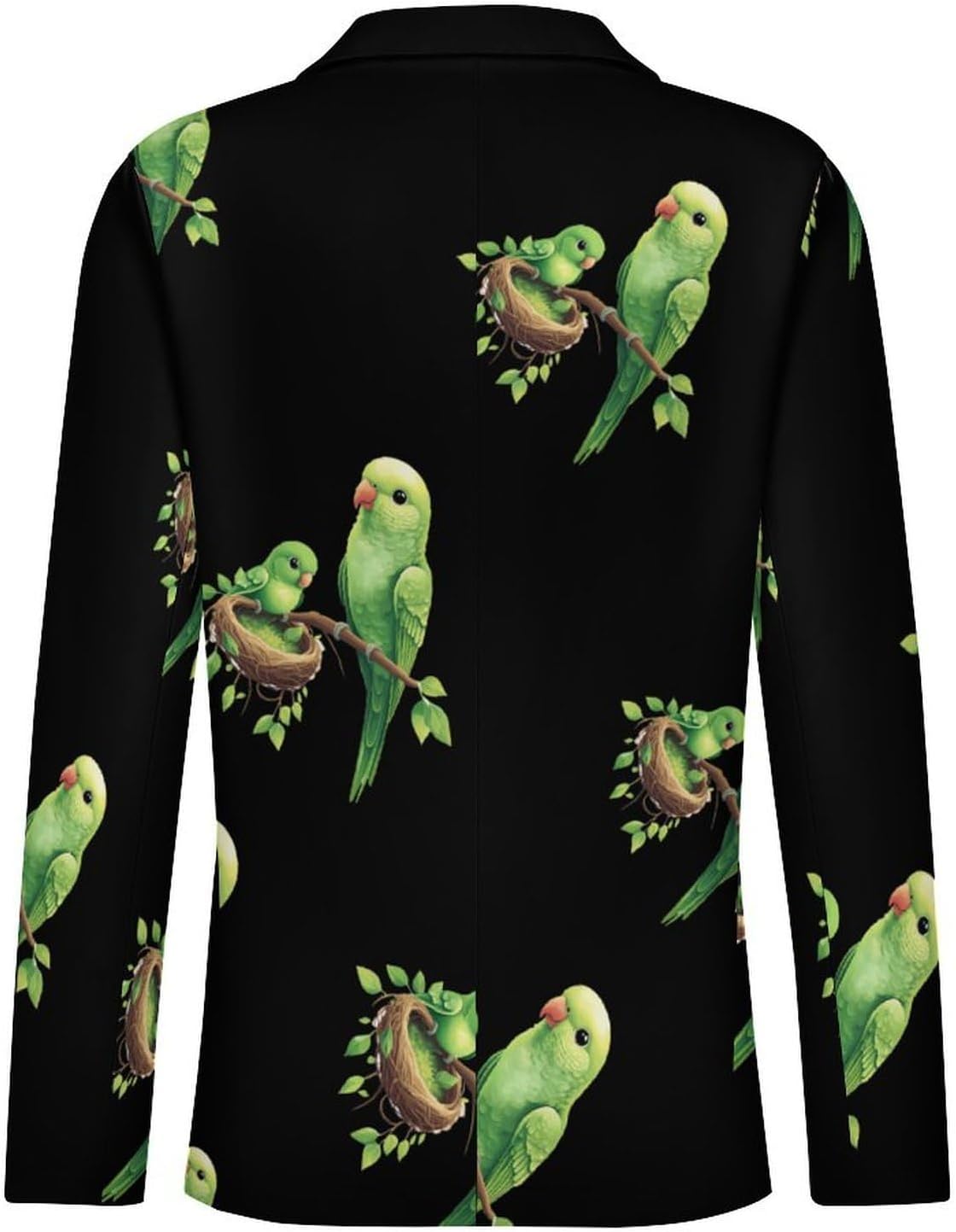Parakeet Parrots Print Mens Casual Blazer Two Button Lightweight Sport Coat Suit Jacket