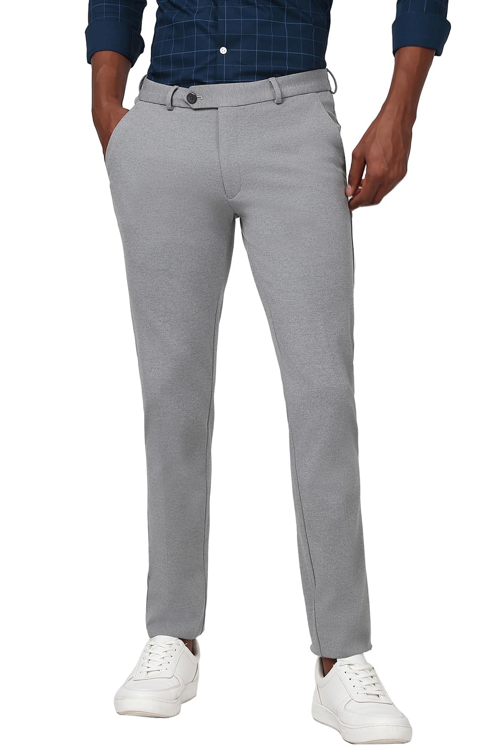 peter england Men Mid Rise Work Slim Fit Utility Pants-picture-15