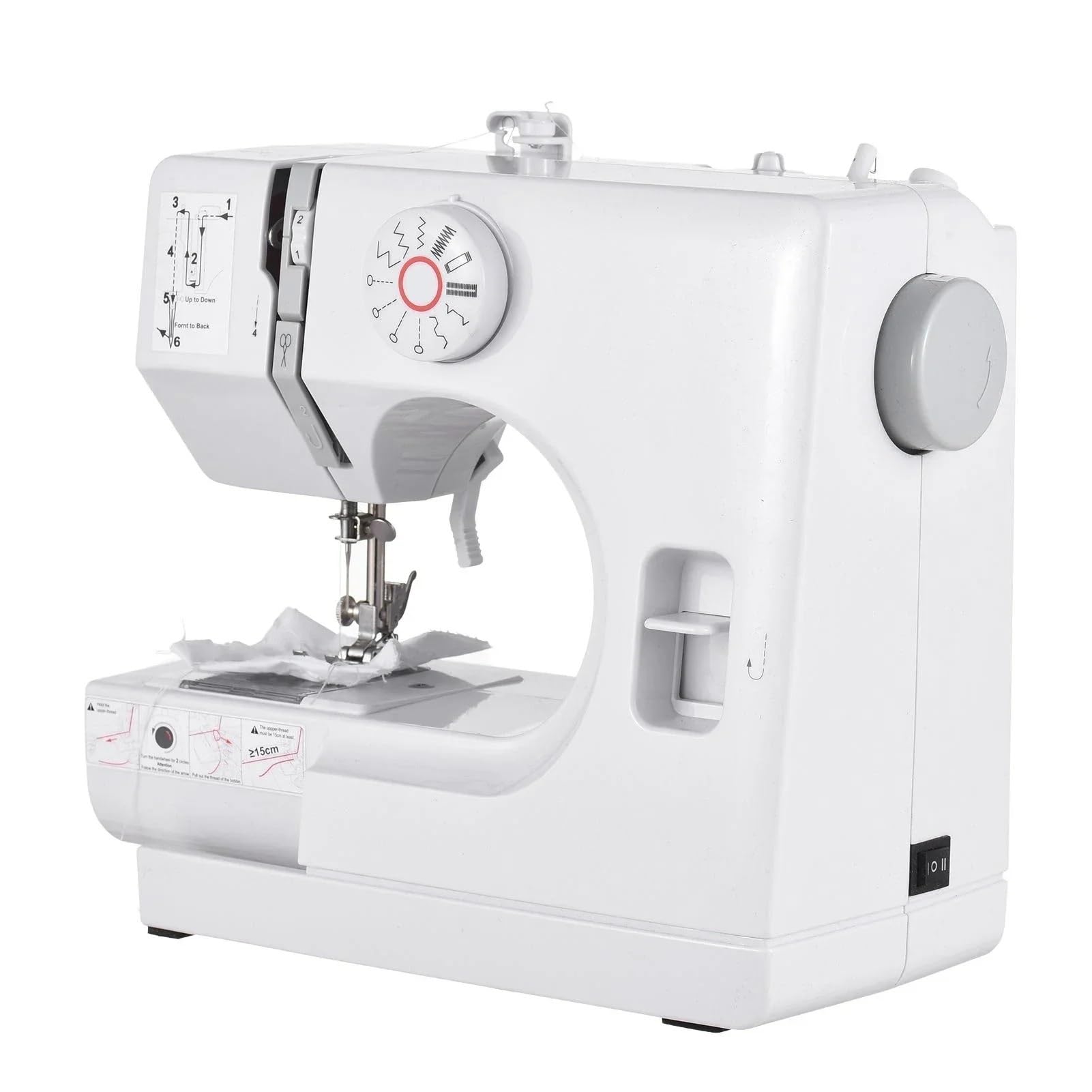 Edede One Color Sewing Machine, Multifunction Household Sewing Machine Portable Diy-Hand Crafting Mending Sewing Machine With 12 Stitches For Beginners