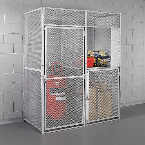 Hallowell Modular Double-Tier Storage Locker - 36X60x90" - Add-On - Platinum #1