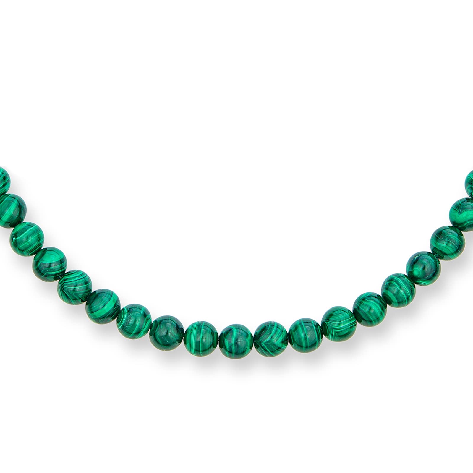 Collar clásico simple hecho a mano con cuentas redondas de piedras semipreciosas de 10MM, estilo gargantilla, joyería occidental para mujeres con cierre de palanca de 15, 17, 19 pulgadas.