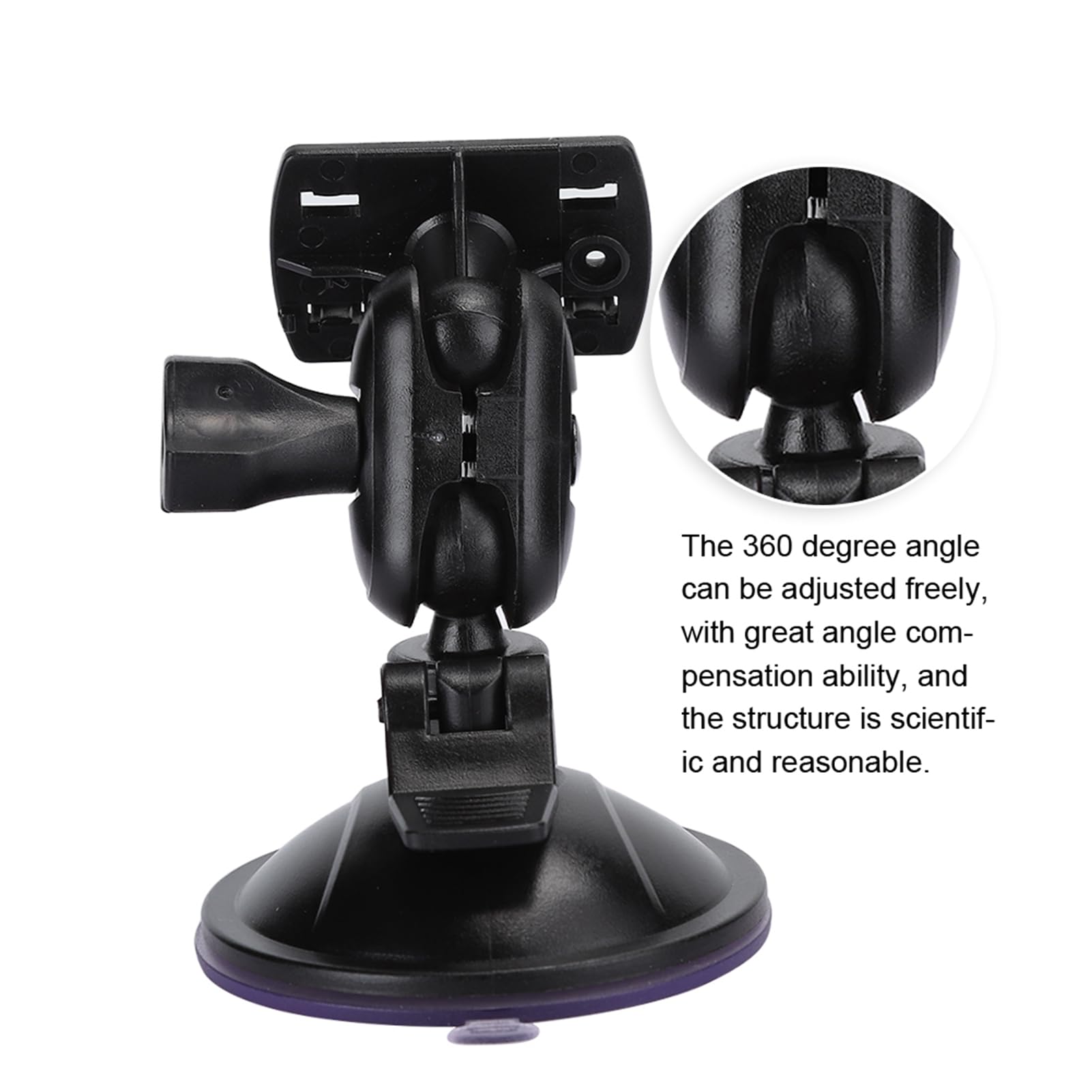 Dpofirs Supporto A Ventosa Per GPS Auto – 2 Pezzi, Regolazione 360°, Attacco Per Dash Cam E Navigatore, Resistente A -10°C / +70°C