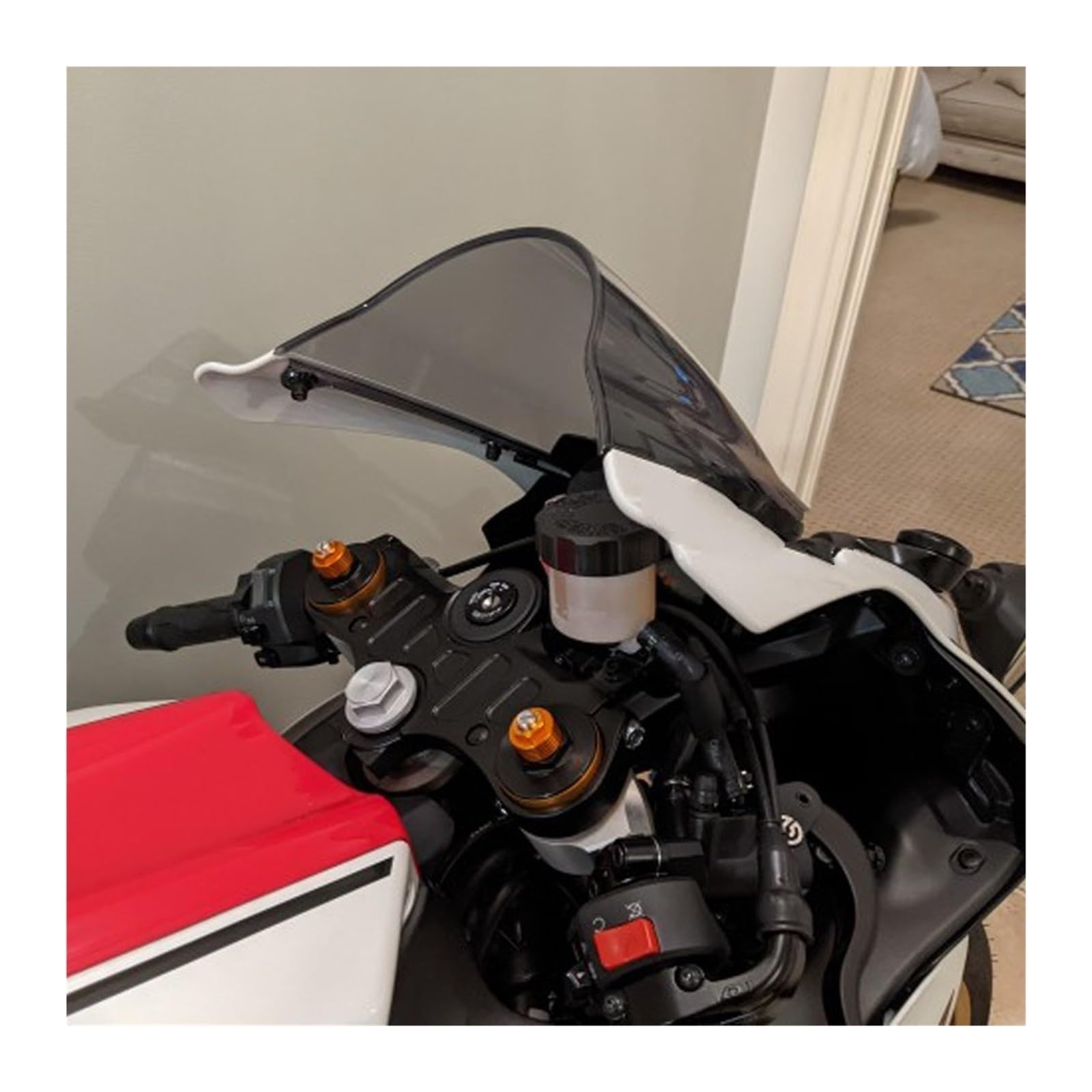 Spojler przedłużający szyba przednia Pasuje do YZF-R7 YZFR7 2021 2022 2023 podwójna bańka motocykl sport deflektor przedniej szyby Deflektor motocykla(Smoke)