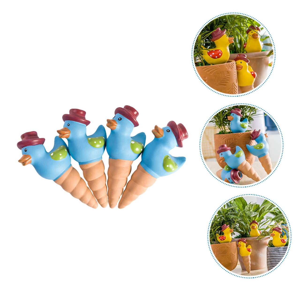 4 szt. Podlewacz do roślin Rośliny domowe Narzędzia ceramiczne Kolce do podlewania kwiatów Doniczkowe Kolce do podlewania Urządzenia do podlewania roślin Ceramiczne narzędzia do podlewania roślin Kolc