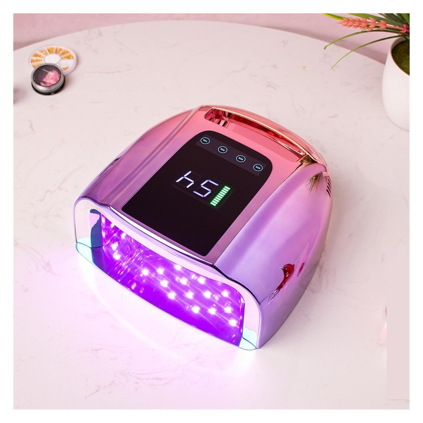 Lampa UV do Paznokci, Lampa LED UV do paznokci Zastosowanie w salonie Gradient Purple Fashion Bezprzewodowa akumulatorowa bezprzewodowa lampa LED UV do paznokci Suszarka do paznokci,Dla domu i salonu