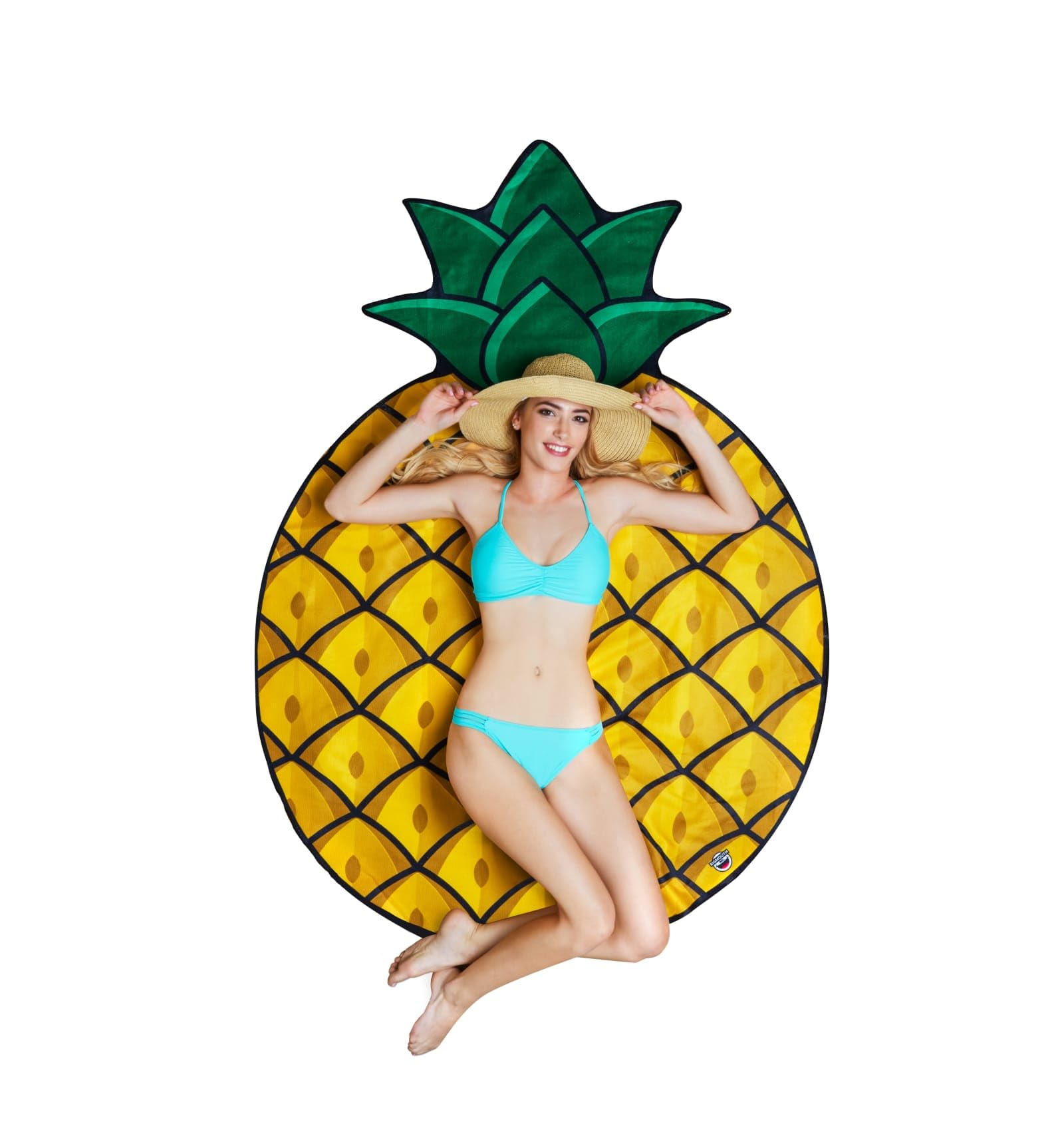 BigMouth Inc. - Riesiger Ananas Strandtuch – Stranddecke Strandhandtuch Rund XXL