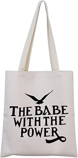 Labyrinth Quote Tote Bag Galentine's Gift Empowering Tote Bag Feminist Gift THE BABE WITH THE POWER (C.Power Canvas)