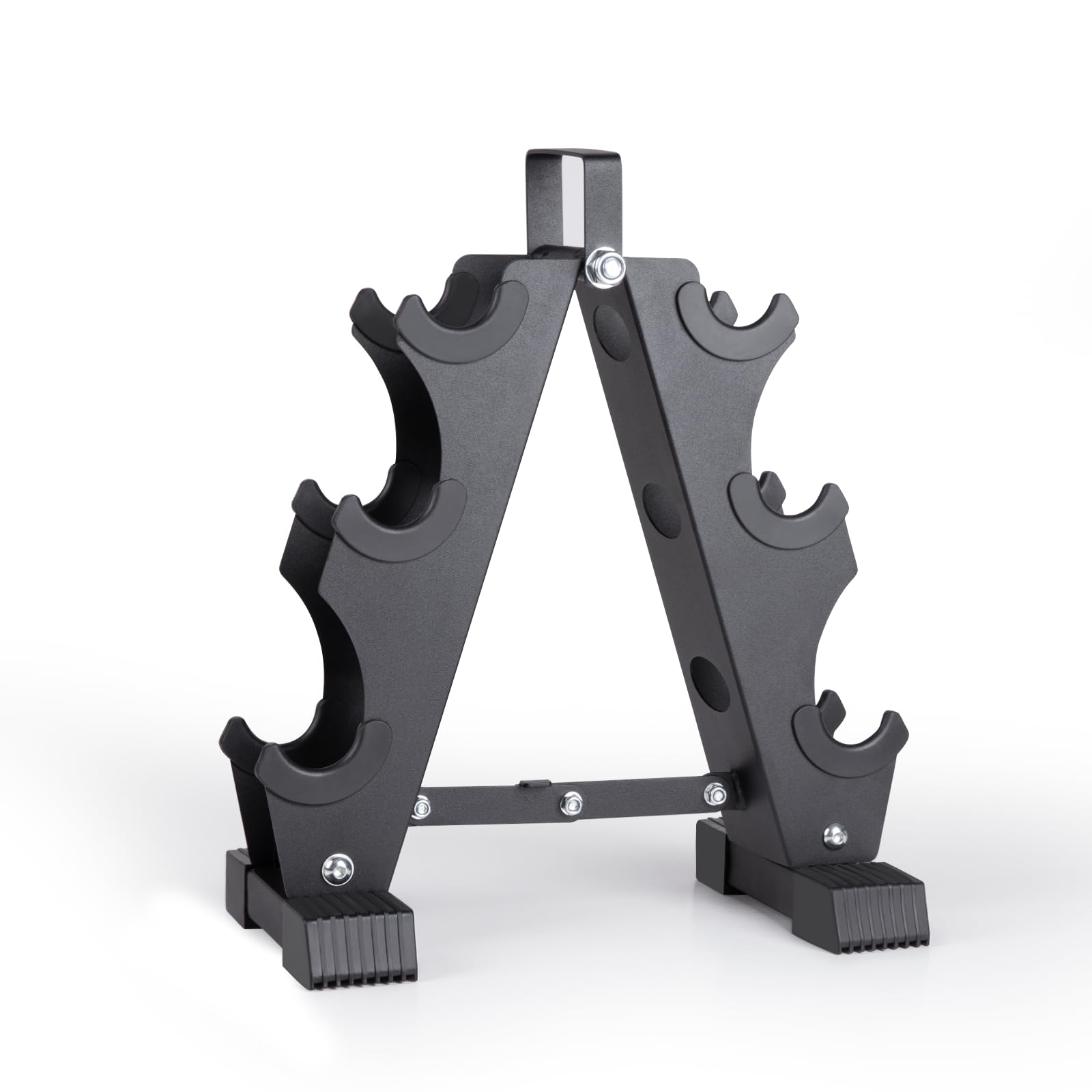 LIONSCOOL Dumbbell Rack Stand, 3/4/5/6 Tier A-Frame, Heavy Duty Dumbbell Holder, Portable Weight Rack for Home Gym (Stand Only) (3-Tier)