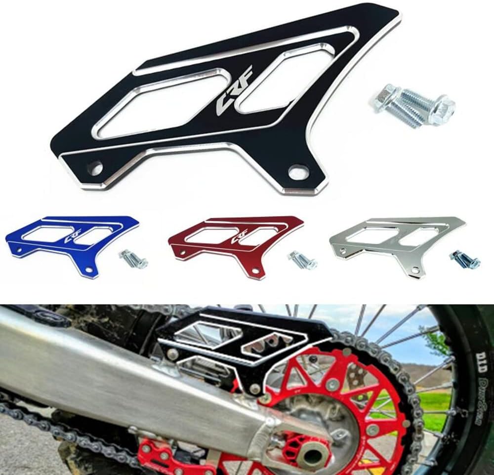 CRF450L Chain Guard CNC Rear Sprocket Heel Cover Protector Compatible with 2019-2025 CRF 450L CRF450RL (Black)