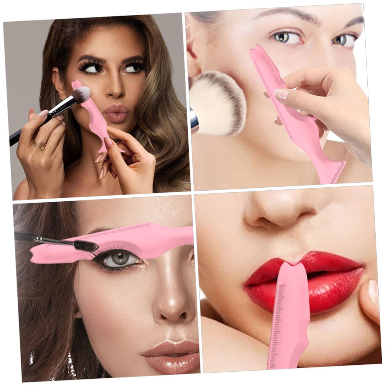 Healeved 12pièces Pochoirs Silicone Réutilisables Pour Eyeliner Aide à Application De Maquillage Outils Pour Sourcils Et Ombres à Paupières