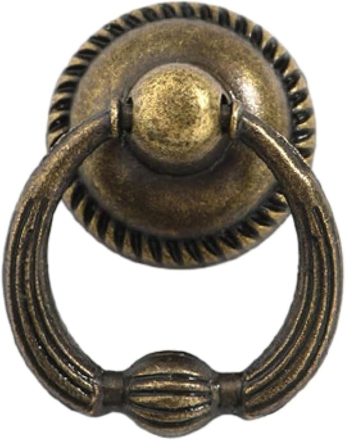 Anillo retro mango de bronce para sustituir pomos viejos de cocina y cajones de madera