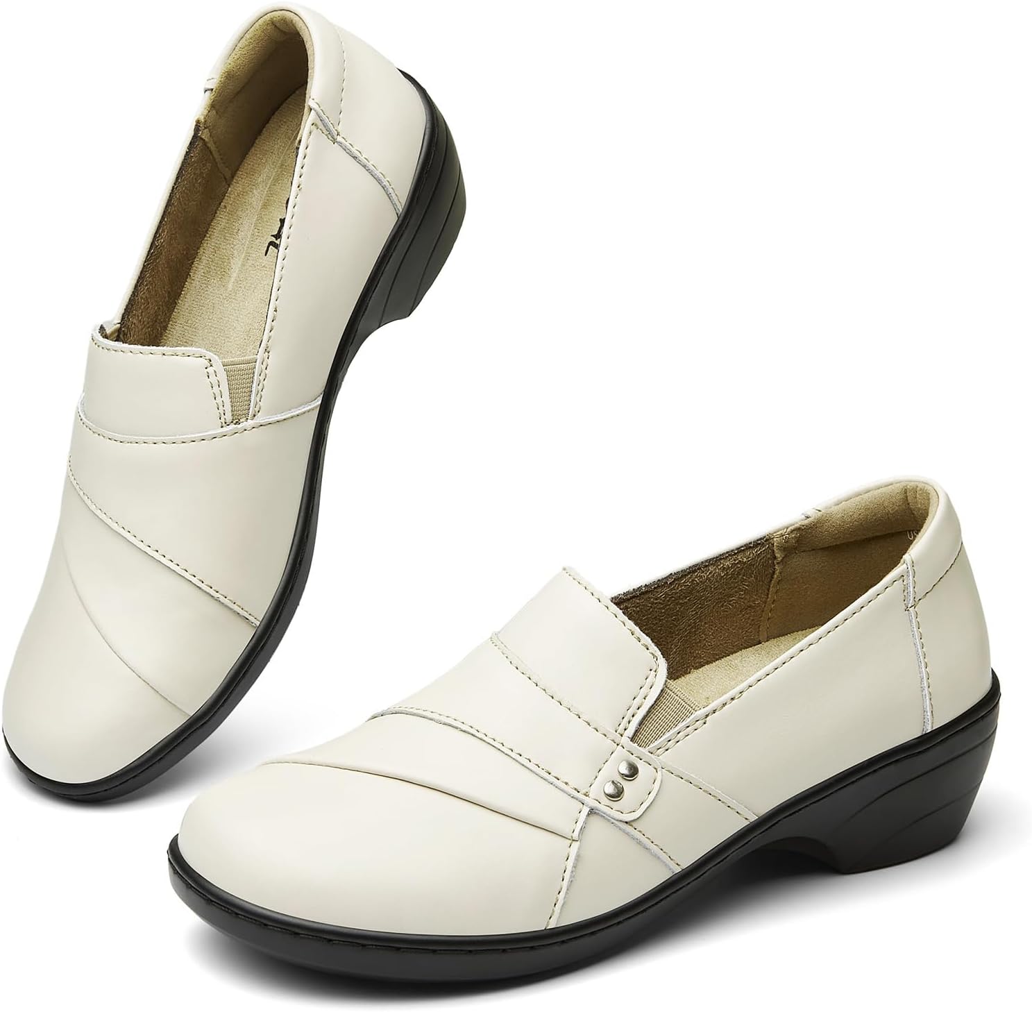 KORDAL Women's Comfortable & Lightweight Leather Loafers Slip-Ons Stylish Business Casual Dress Shoes Work Office Everyday Walking Shoes for Women - Image 8