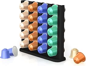 NewGround Designs Kapselhalter für Nespresso Kapseln (40 Kapseln) - Kapselspender, Kapselständer, Halterung, Kapsel-Wall