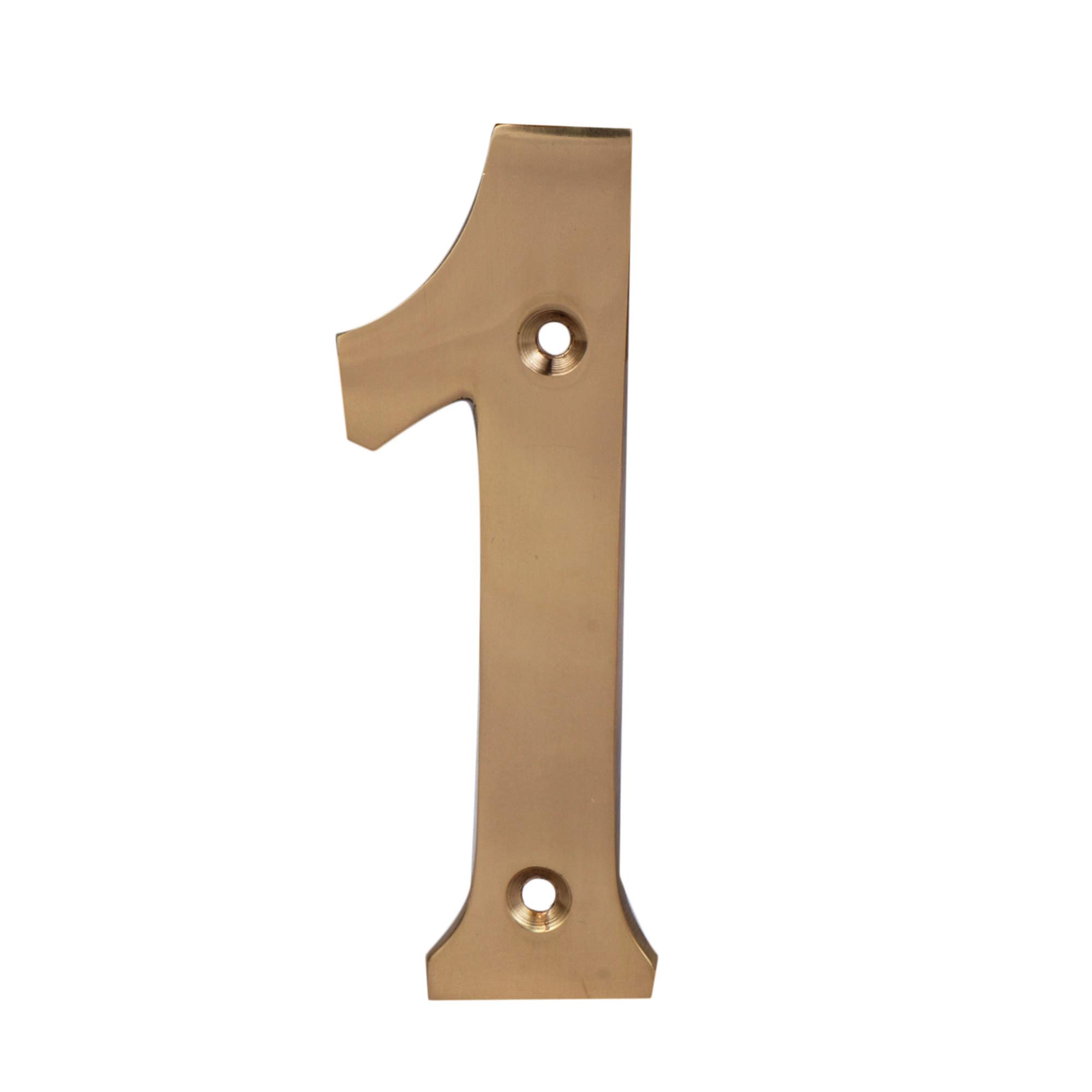 Skandh Brass 4 inch Yellow House Address Numbers 1
