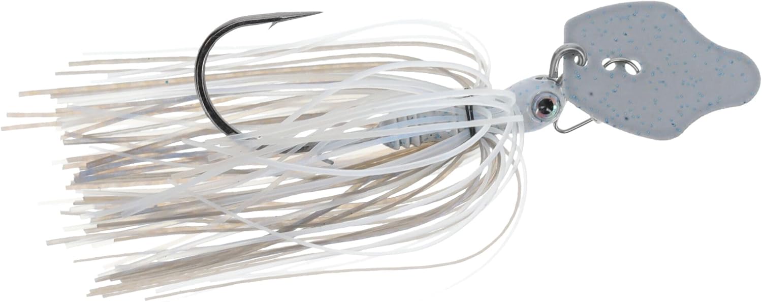 Strike King Tungsten Thunder Cricket Vibrating Swim Jig Fishing Lure, Compact Tungsten Head, Hand Tied Skirt, Trailer Keeper, 4/0 Owner Jungle Hook