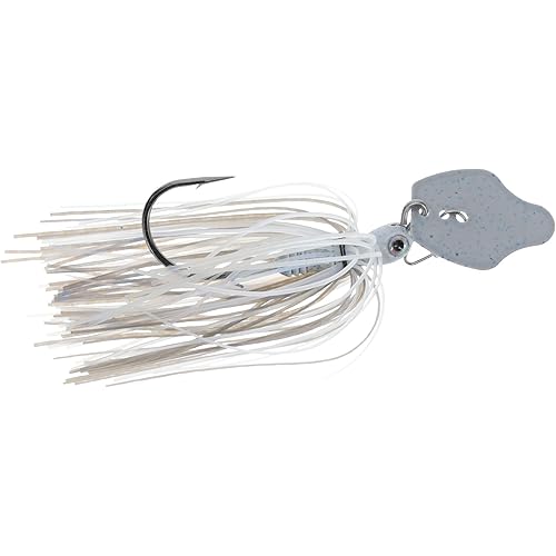 Strike King Tungsten Thunder Cricket Vibrating Swim Jig Fishing Lure, Compact Tungsten Head, Hand Tied Skirt, Trailer Keeper, 4/0 Owner Jungle Hook