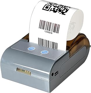 Bluetooth Receipt Printer, 58mm Portable Mobile Wireless Thermal Receipt Printer 203DPI Resolution Rechargable USB Personal Bill POS Printer for Small Business Restaurant (US Plug)