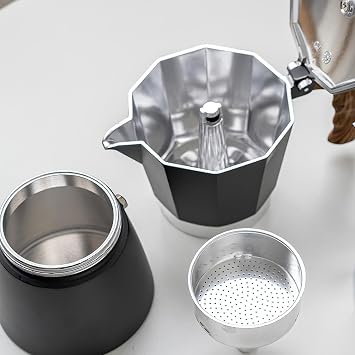 Espresso Maker, Italian Stovetop Coffee Maker, Moka Pot Coffee, Percolator AluminiumMoka Coffee Pot for Mocha Cappuccinos Latte