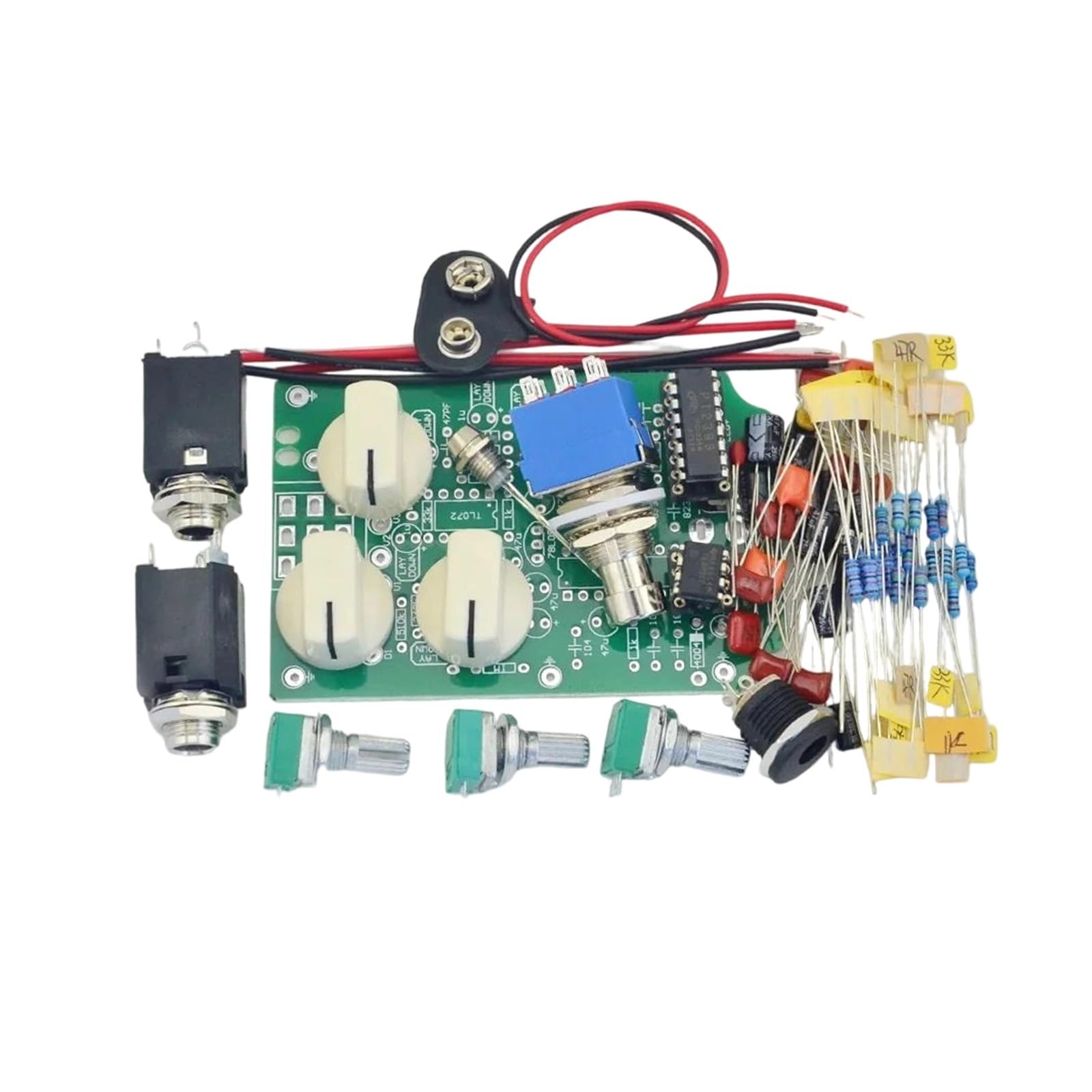 Zestaw Efektów Gitarowych DIY Delay Z Profesjonalnymi Akcesoriami Do Instrumentów W Kolorze Srebrnym