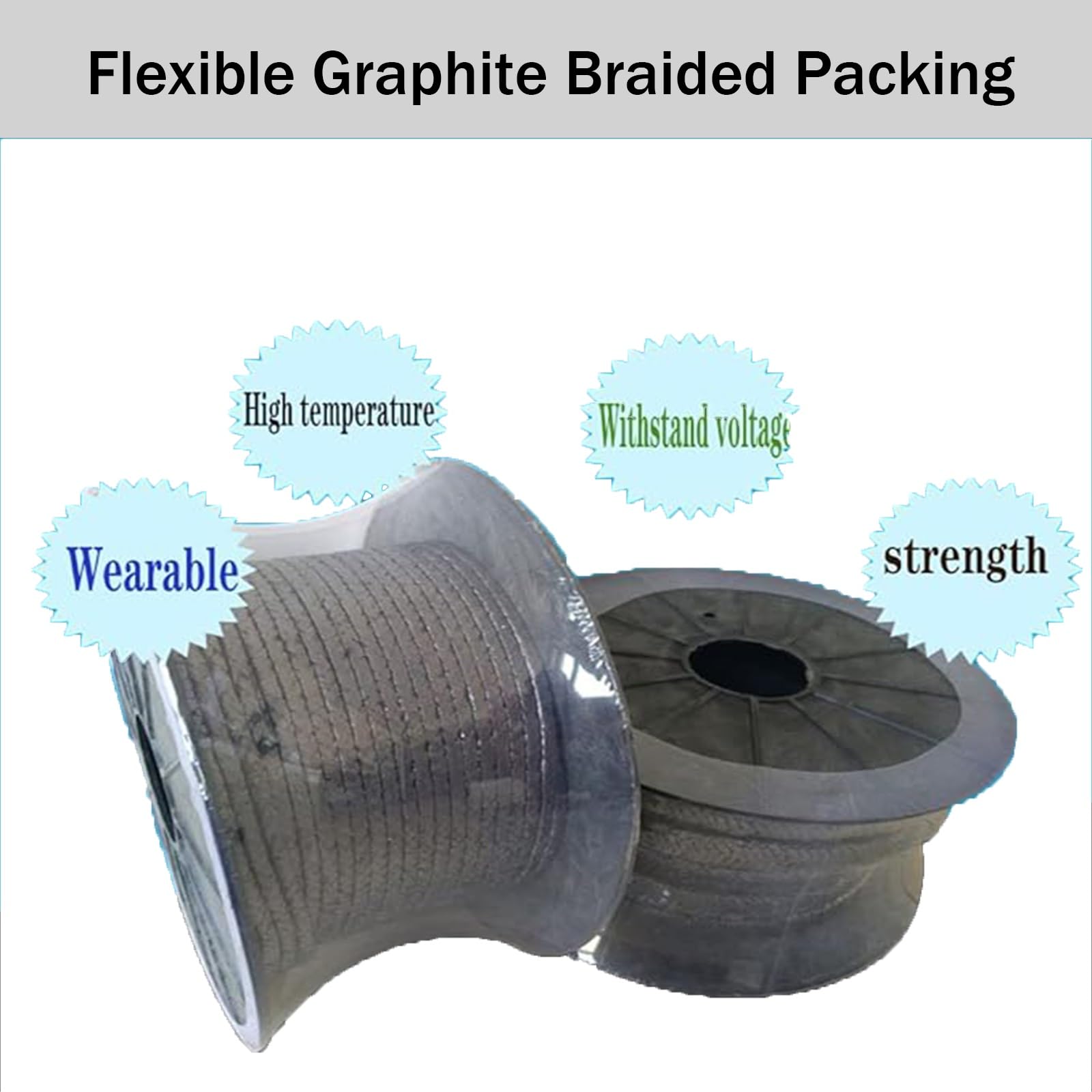 Flexible Graphit-Kabelverschraubung, Dichtungsseil verstärkt mit Metalldraht der Klasse A