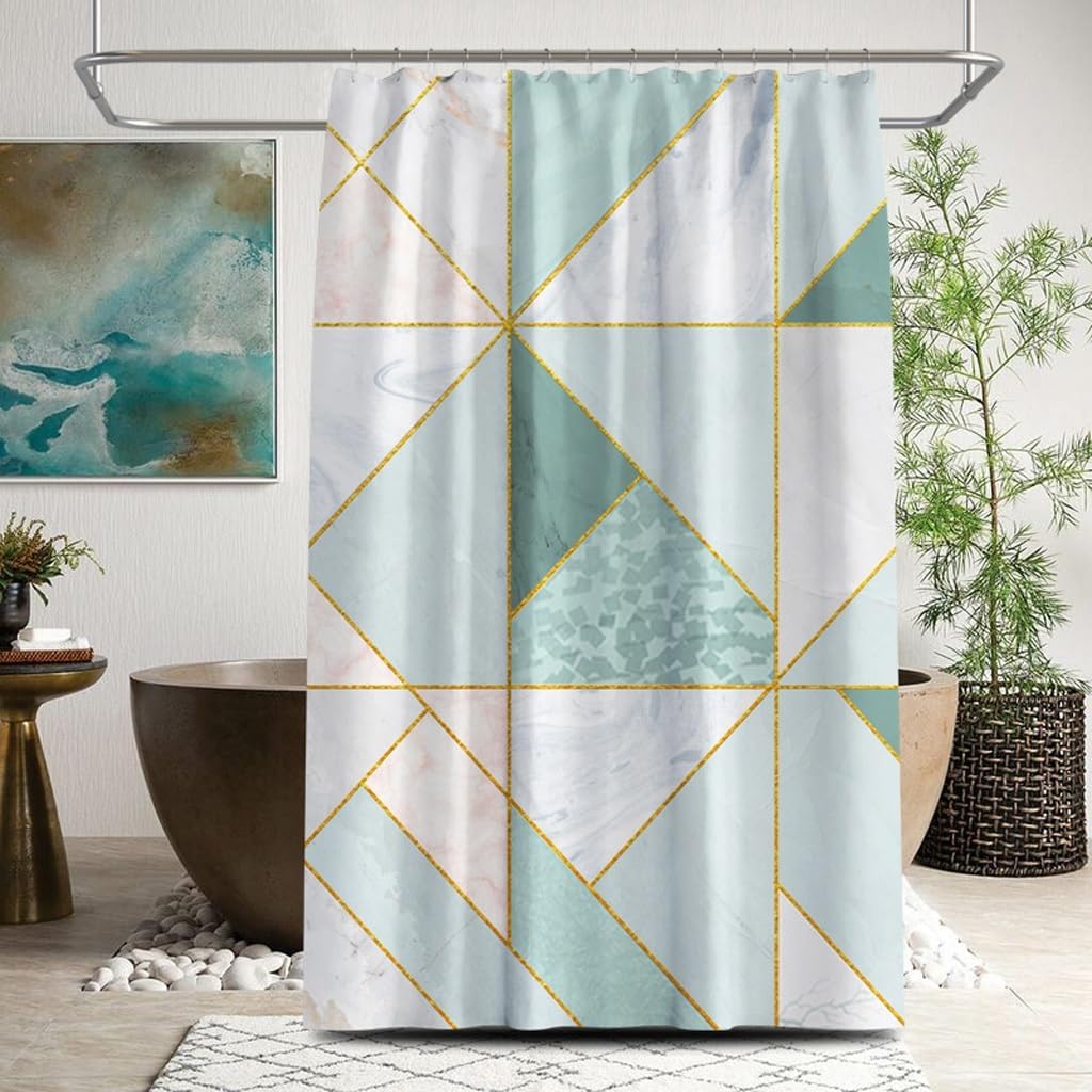 Shower Liner Shower Curtain Bathroom Curtain Nordic Simple Bath Shower Curtain Polyester Waterproof Shower Curtain Bathroom Partition Curtain Suitable for Bathroom (Size : W120xH180cm) ()