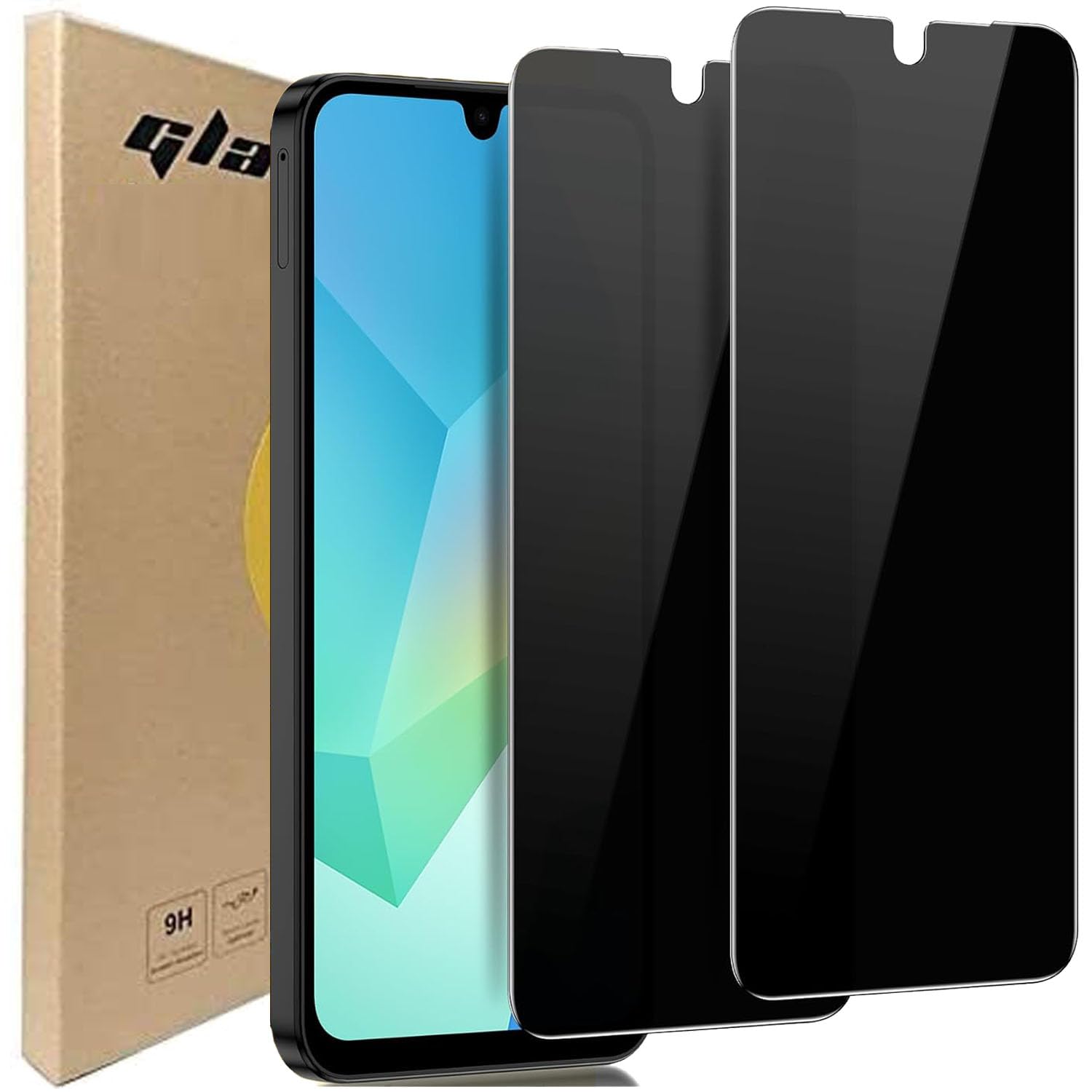 2 Pack for Samsung Galaxy A16 Tempered Glass Privacy Screen Protector 5G Anti Spy Black Protect Film Shield