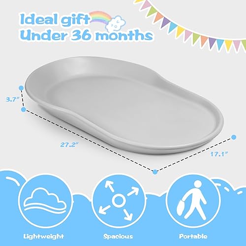 Miniatura 5 de Cambiador de bebé, impermeable y antideslizante, fácil de limpiar, material de espuma suave y cálido, cambiador portátil, ligera inclinación recoge