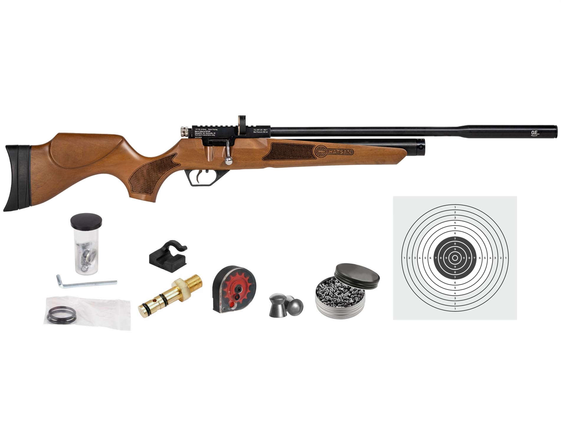 Hatsan Hydra New .22 Cal Air Rifle with Pack of 250ct Pellets and 100x Paper Targets Bundle