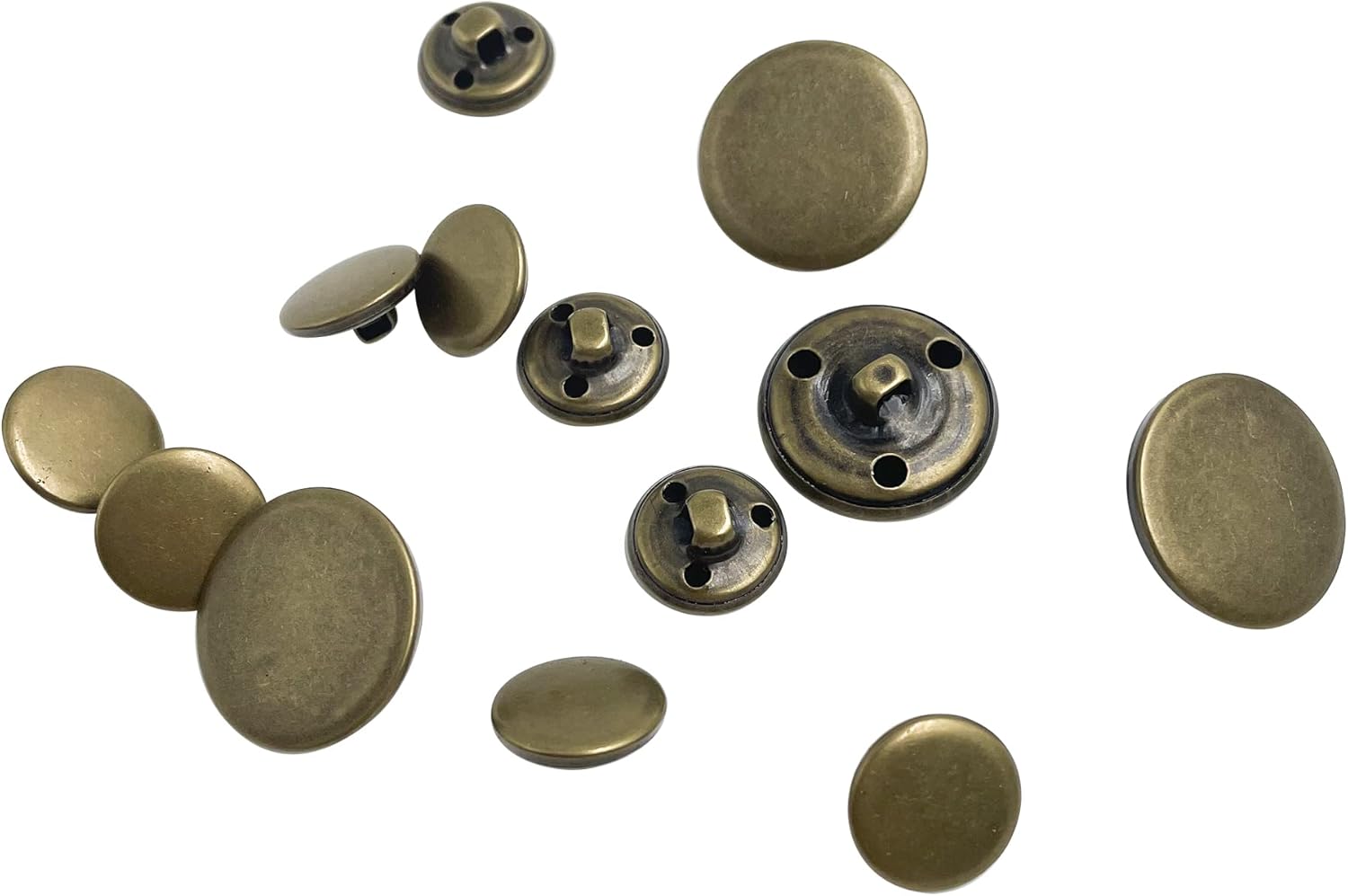 12pcs Bronze Antique Metal Buttons, Coat Buttons Set for