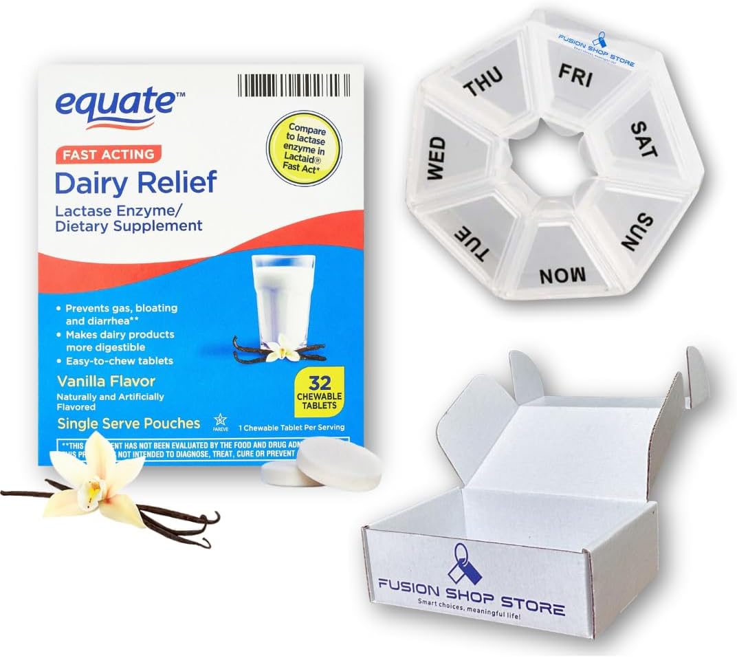 Lactose Intolerance Pills, Equate Fast Acting Dairy Relief