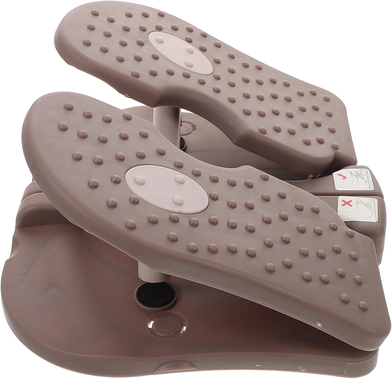 Portable Mini Stepper Machine for Home Fitness Quiet Operation Compact Design for Leg Strengthening and Muscle Toning Stylish Coffee Color Exercise Trainer Suitable for Indoor