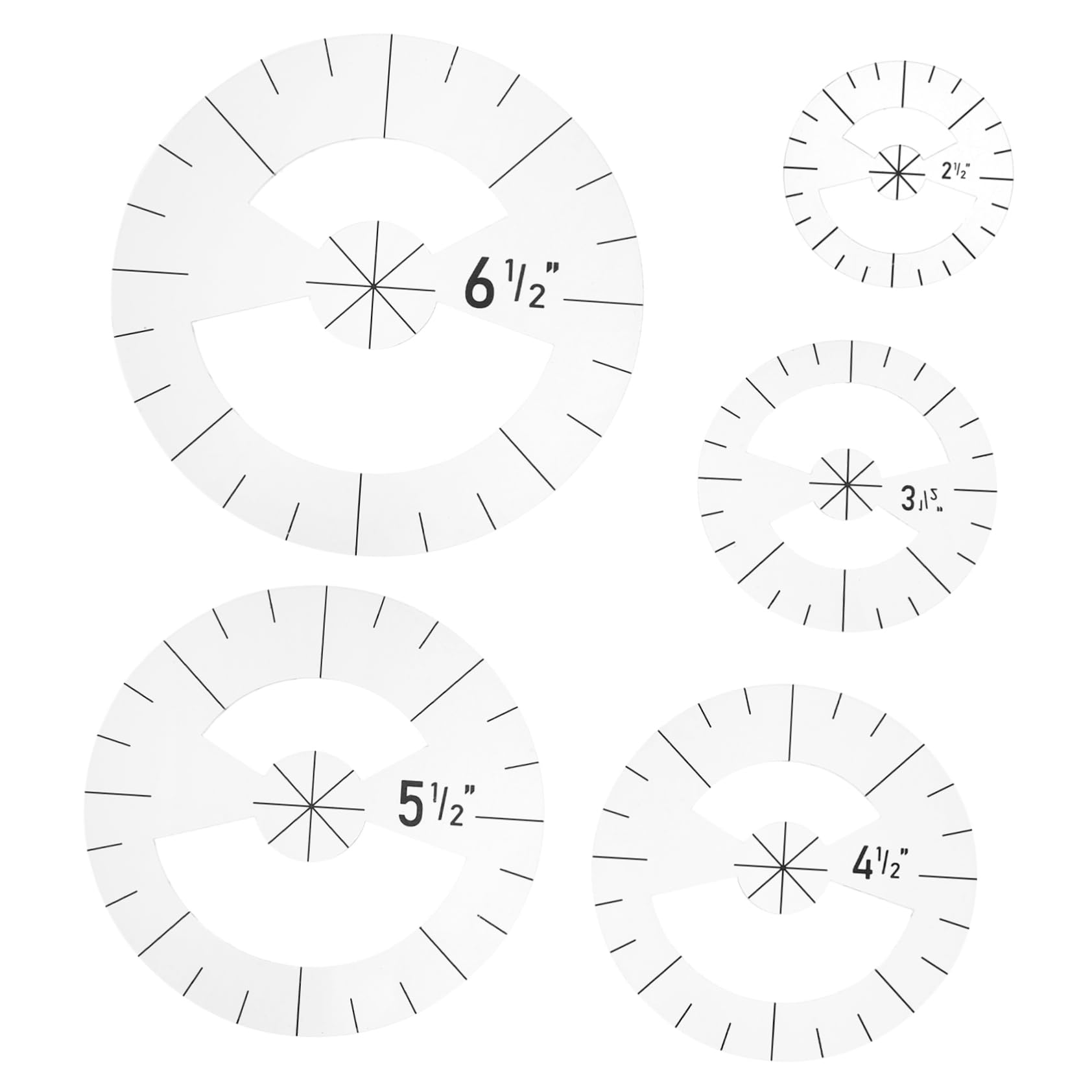 ARTIBETTER 3 Series Regla Para Patchwork Plantilla Para Ropa Reglas Para Hacer Tú Mismo Plantilla Para Patchwork Portátil Para Coser a Para 5 piezas*3