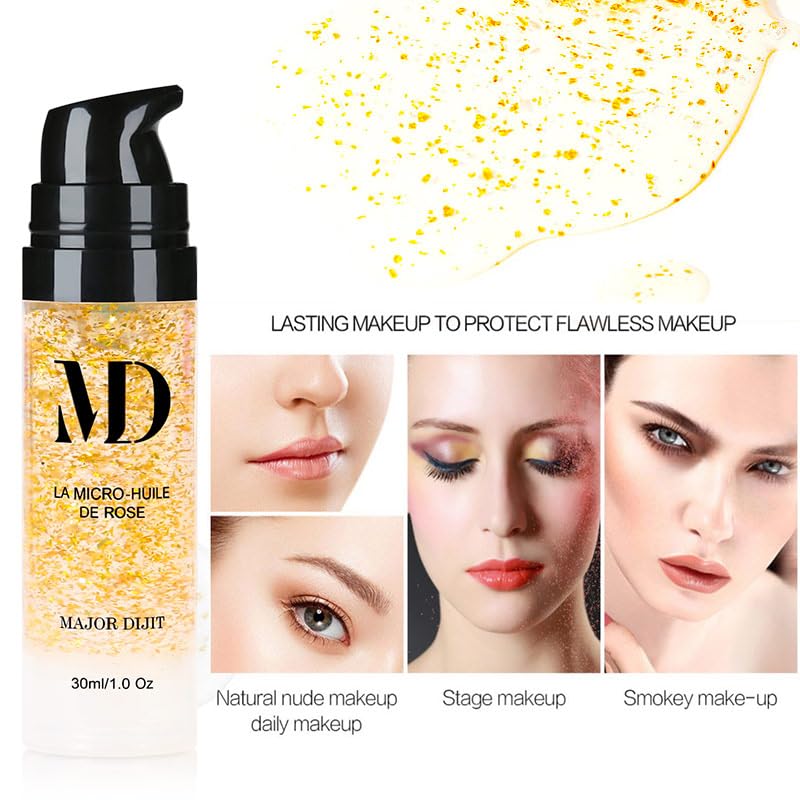 Miniatura 5 de Juego de imprimación líquida, cobertura completa, control de aceite, transpirable, invisible, corrector con base facial, esponja de maquillaje