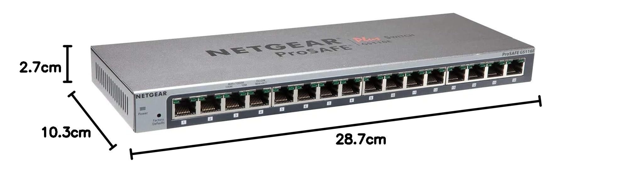 NETGEAR 16-Port Gigabit Ethernet Smart Managed Plus Network Switch