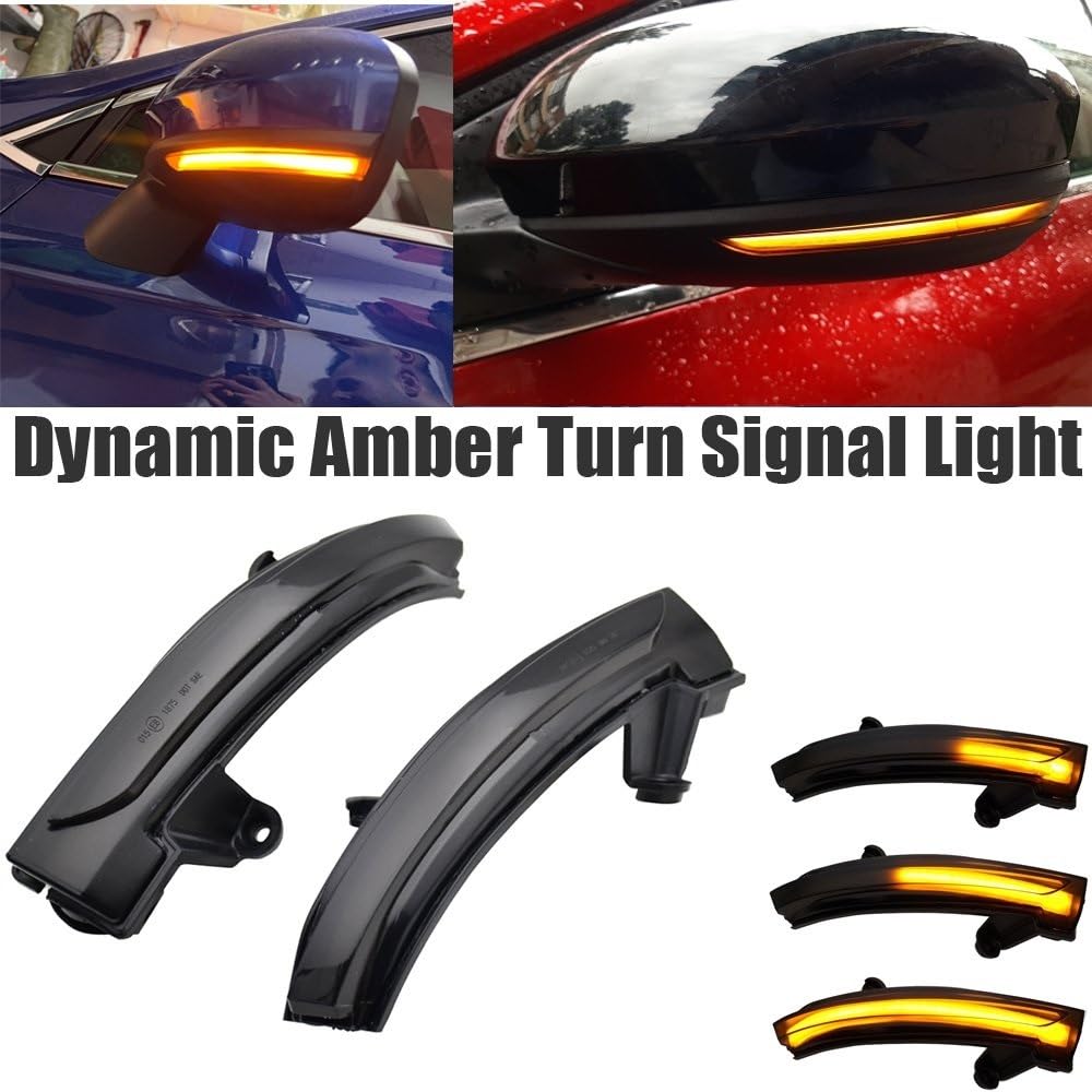 SYLTER Intermitentes AutomóViles para Megane IV para MK4 para Talisman 2016-2021 Luz LED Intermitente Dinámica Espejo Lateral Coche Indicador Secuencial Intermitente Intermitente Espejo Lateral