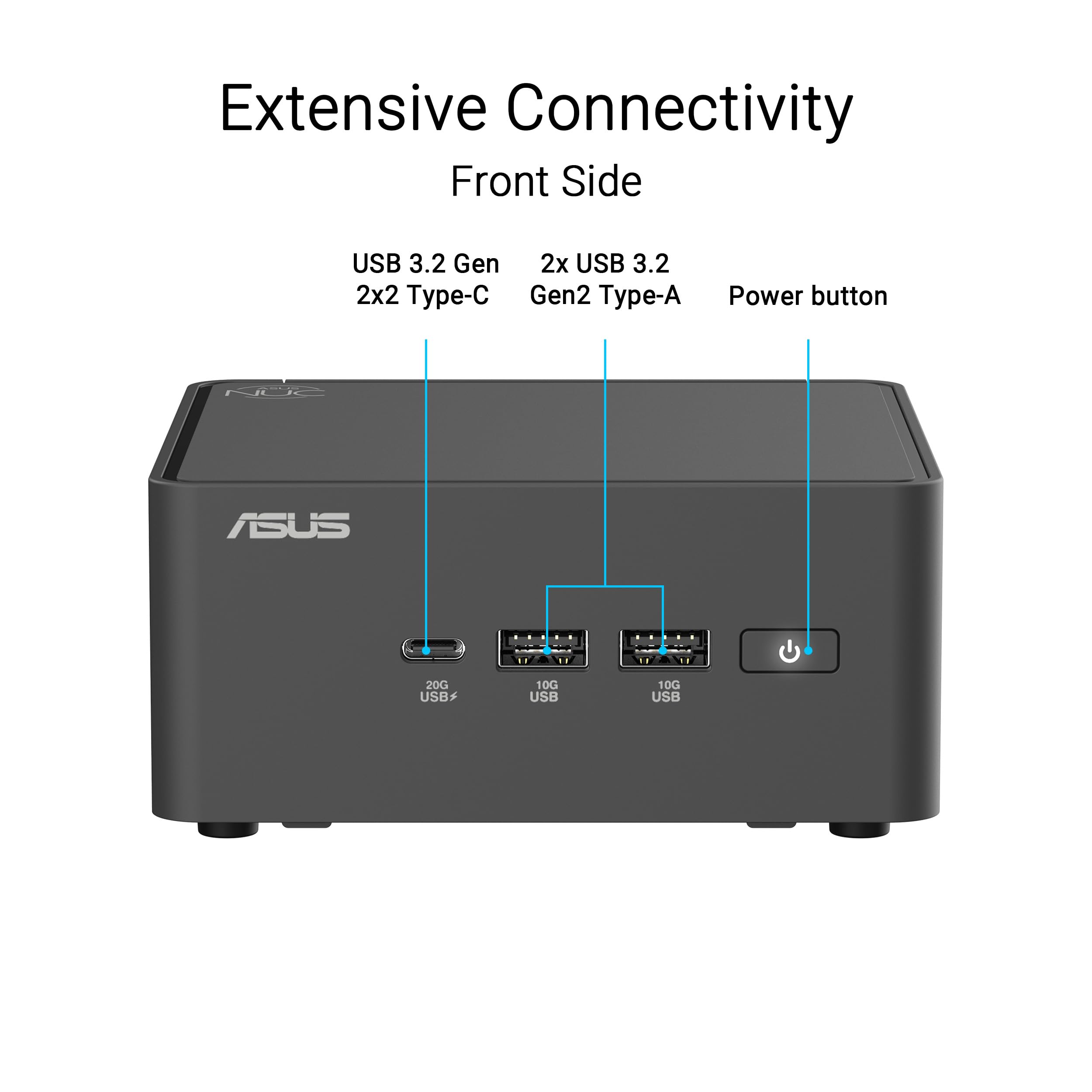 ASUS NUC 15 Pro Tall Barebones Mini PC con Intel Series 2 Core 7 240H, fino a 96 GB di RAM DDR5, design Dual Storage, Thunderbolt™ 4, Wi-Fi 7 e Bluetooth 5.4, accesso allo chassis senza attrezzi