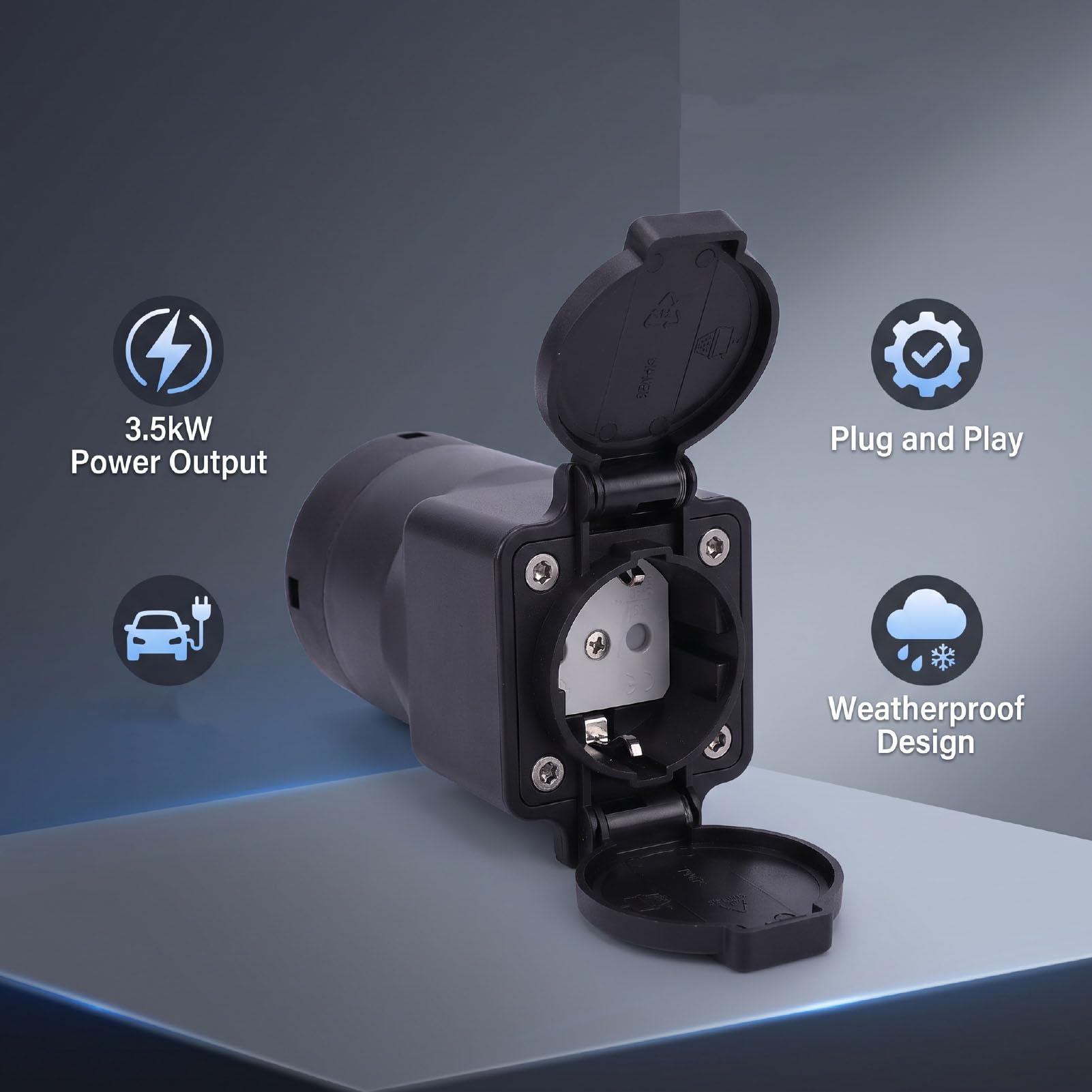 Haofy 3.5kW 16A Typ 2 V2L Adapter Złącze Pojazd do Obciążenia