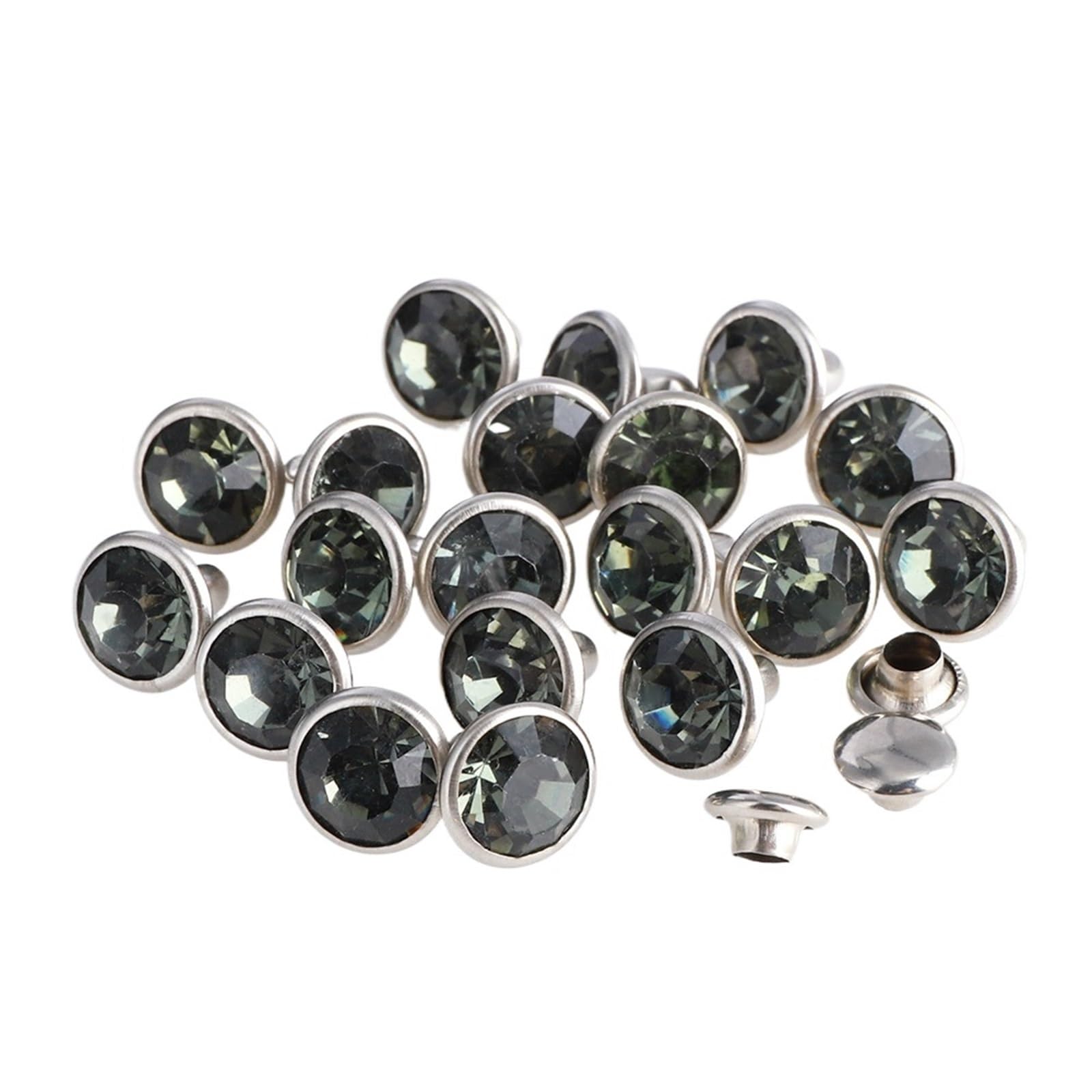 Nity w kształcie diamentu, 500 zestawów, 6/8 mm, kryształowe nity wykończeniowe, ze strasu, diamentowe ćwieki do majsterkowania, torby na ubrania, skórzane, dekoracyjne kolce, wiertło do szkła, rebite