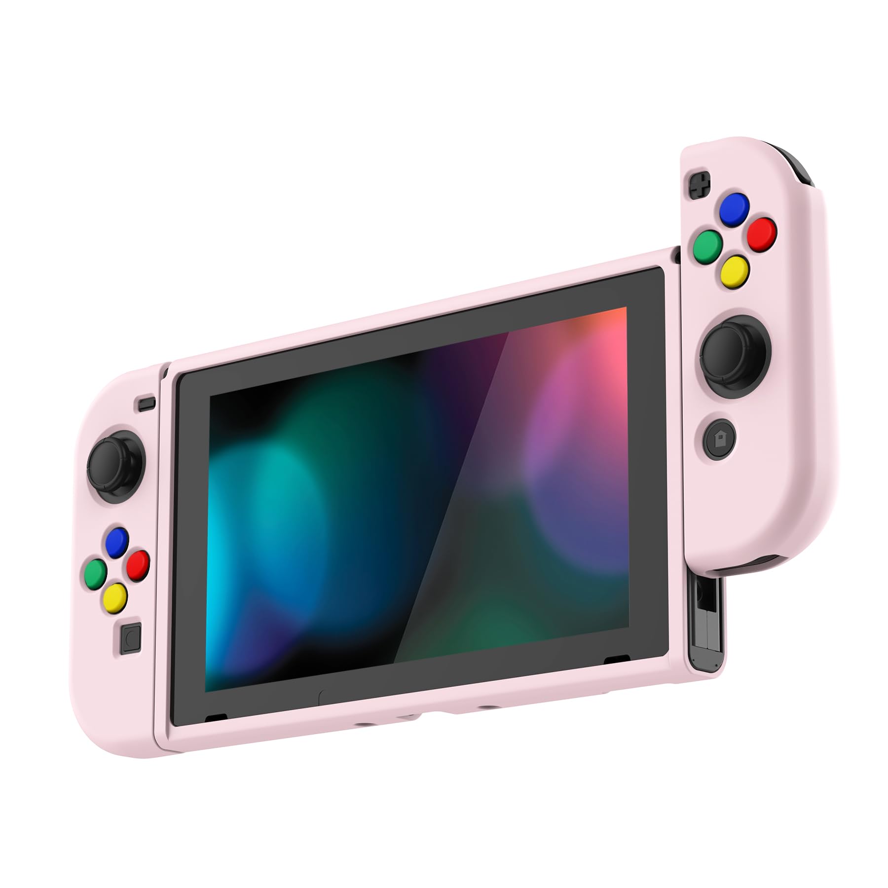 PlayVital Soft TPU Protective Case for Nintendo Switch, TPU Protective Case Cover for Nintendo Switch Joy - Pink