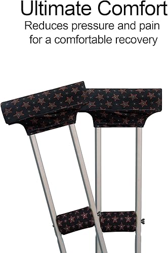 Miniatura 102 de Fundas de almohadilla para muletas para axilas y agarre de mano con mango universal para antebrazo, juegos de cojines acolchados accesorios