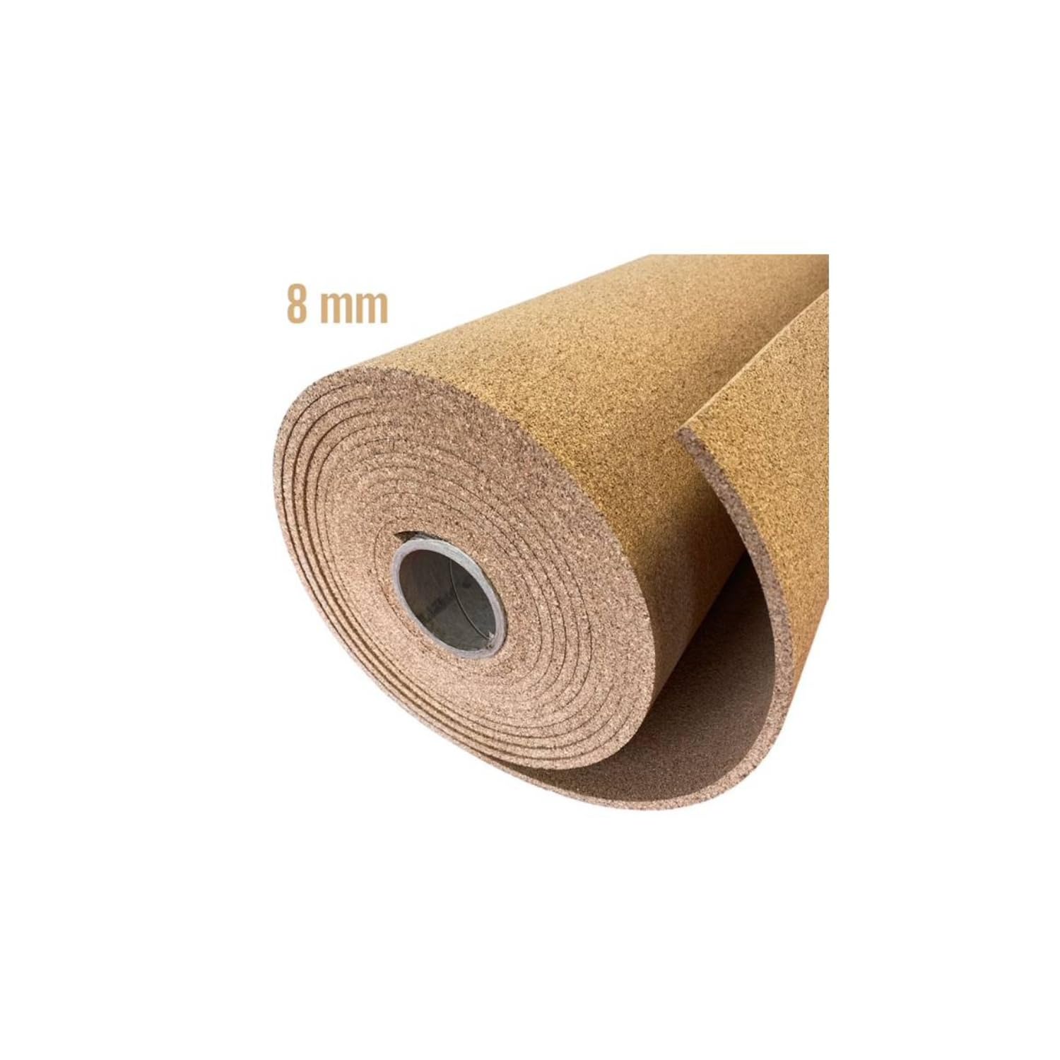 Alapizarra - Corcho en Rollo de 8 mm de Espesor | Venta por Metros | Aislamiento Acústico y Térmico - Tablón de Anuncios para Pared | Medidas 50 x 100 cm