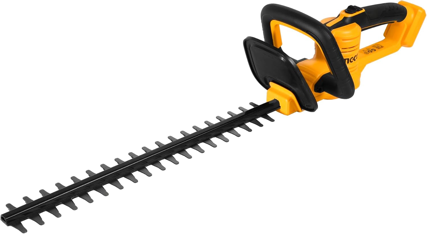 INGCO CHTLI20018 hedge trimmer with blade guard installed