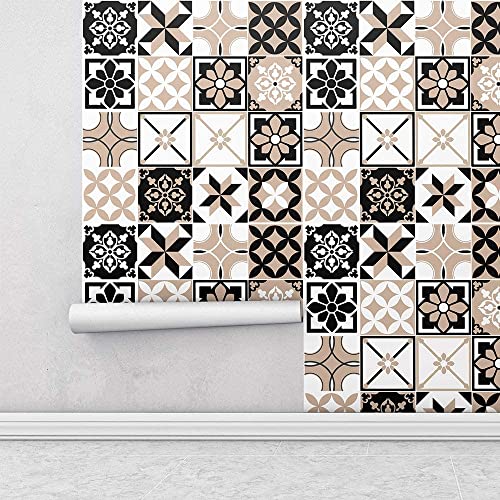 Papel de Parede Lavável Adesivo Premium Texturizado Azulejo - 3m x 40cm - Decoração para Cozinha, Sa