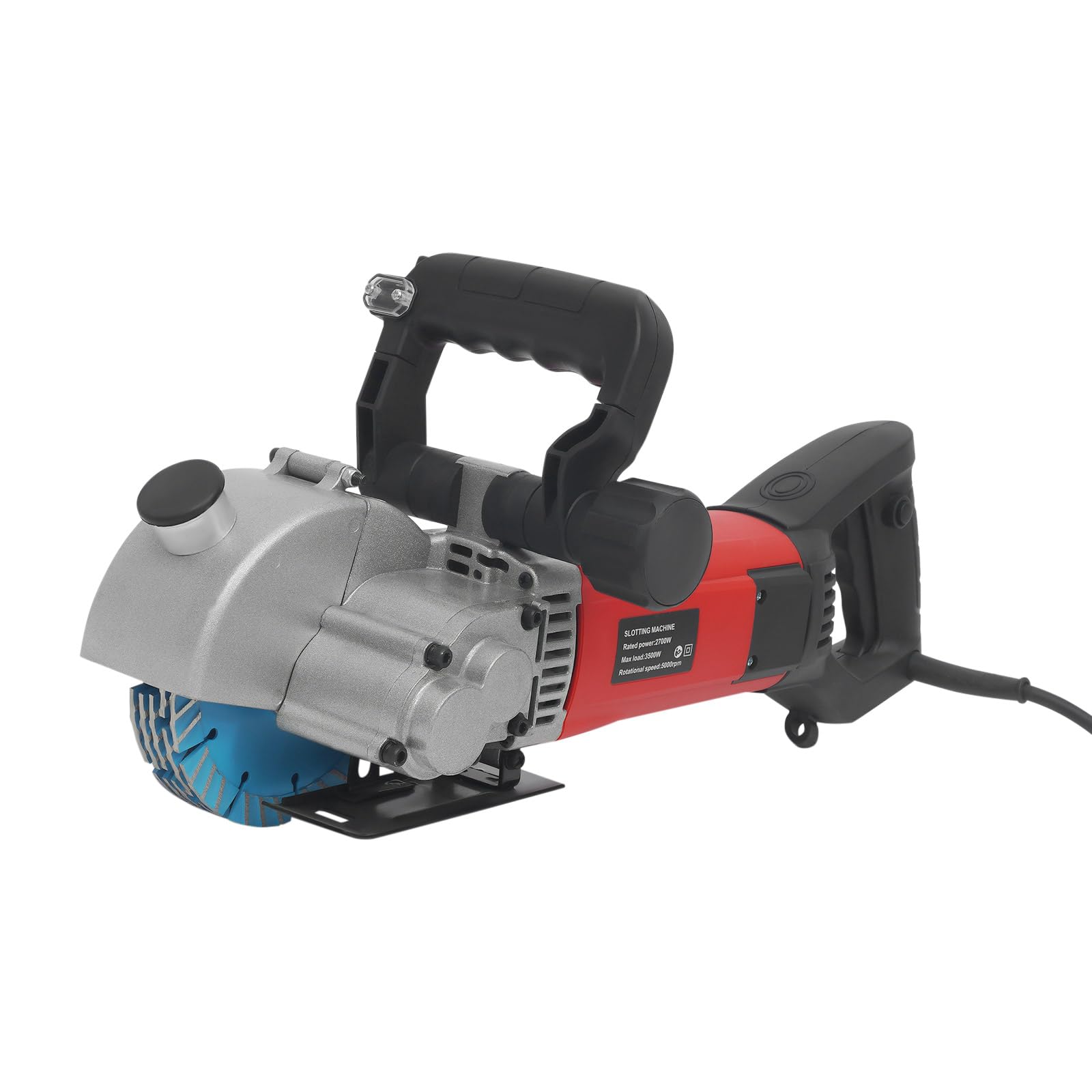Fresadora eléctrica para muros y hormigón, 3500 W, con guía láser, 5000 rpm, profundidad máxima de ranura y ancho 40 x 42 mm, 133 mm, hojas de sierra para ladrillo, hormigón, mármol